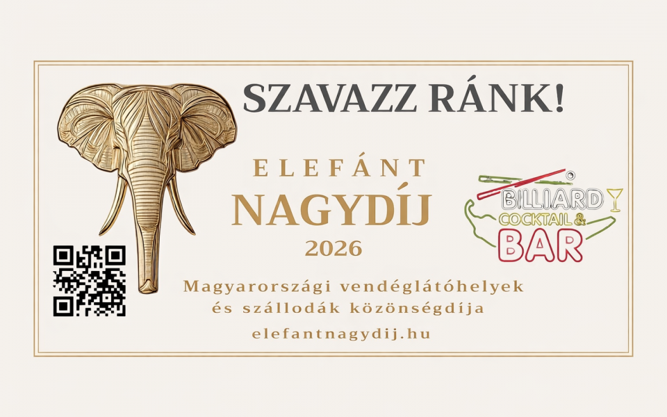 2026 Elefánt Díj - Legjobb Vidéki Bár jelölés